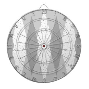 Mid Century Modern Grey Argyle Dart Board