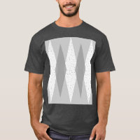 Mid Century Modern Grey Argyle T-Shirt