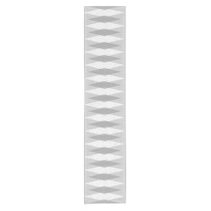 Mid Century Modern Grey Argyle Table Runner