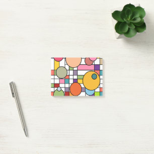 Mid-Century Modern Grid Post-it Notes