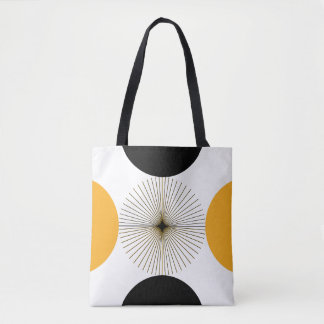 Mid Century Modern Half Circle Tote Bag