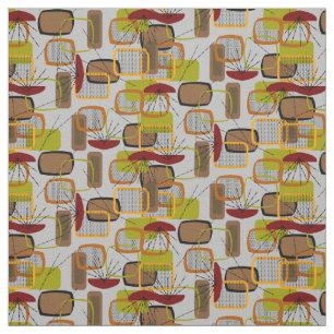 Mid-Century Modern Half Moons Design Fabric 21