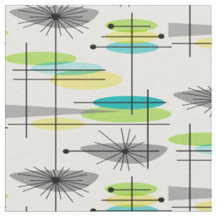 Mid-Century Modern Half Moons Design Fabric 28
