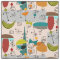 Mid-Century Modern Half Moons Design Fabric 9