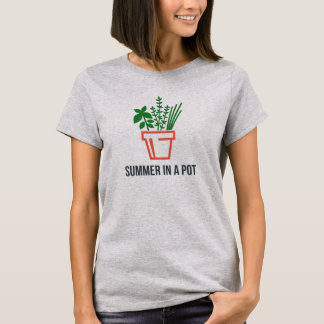 Mid-Century Modern Herb Pot | Minimalist Summer T-Shirt