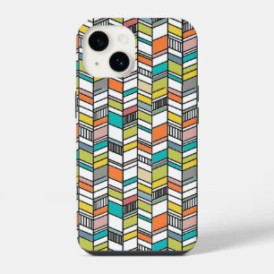 Mid-Century Modern Herringbone iPhone 14 Case