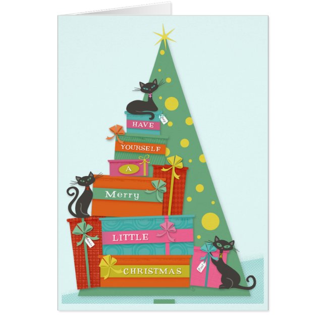 Mid-Century Modern Holiday Cats  (Front)