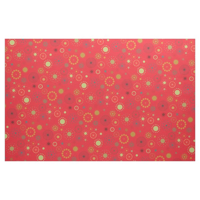 Mid-Century Modern Holiday Snowflake Pattern Fabric (Fat Quarter)