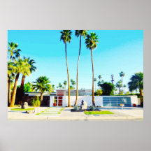Mid-Century Modern Home Photo Illustration