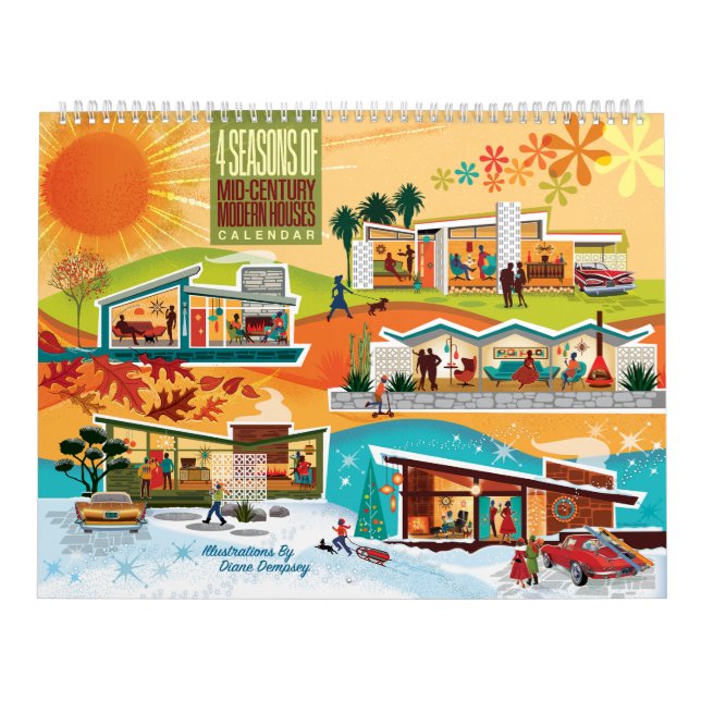 Mid-Century Modern Houses Calendar - Large (Cover)