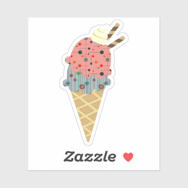 Mid Century Modern Ice Cream Cone (Sheet)