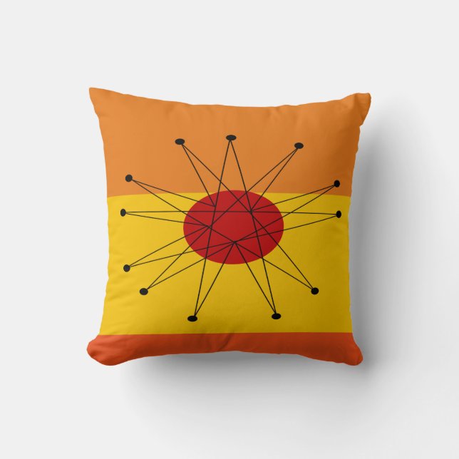 Mid-Century Modern Inspired Starburst Pillow III (Front)