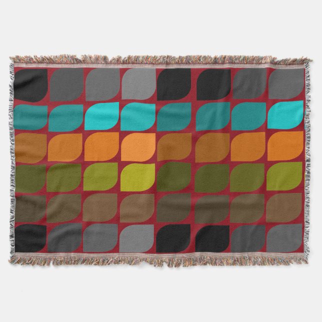 Mid-Century Modern Inspired Woven Blanket #22 (Front)