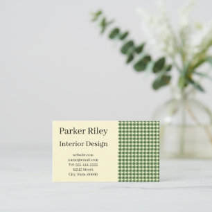 Mid Century Modern Interior Designer Retro Pattern Business Card
