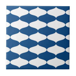 Mid Century Modern Interlocking Ogee Pattern Tile