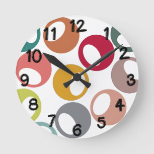 Mid-Century Modern Juggling Round Clock