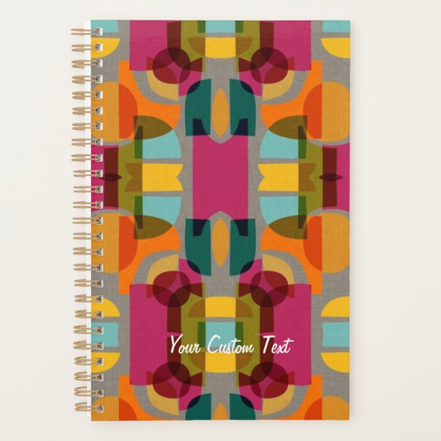 Mid Century Modern Kaleidoscope Planner (Front)