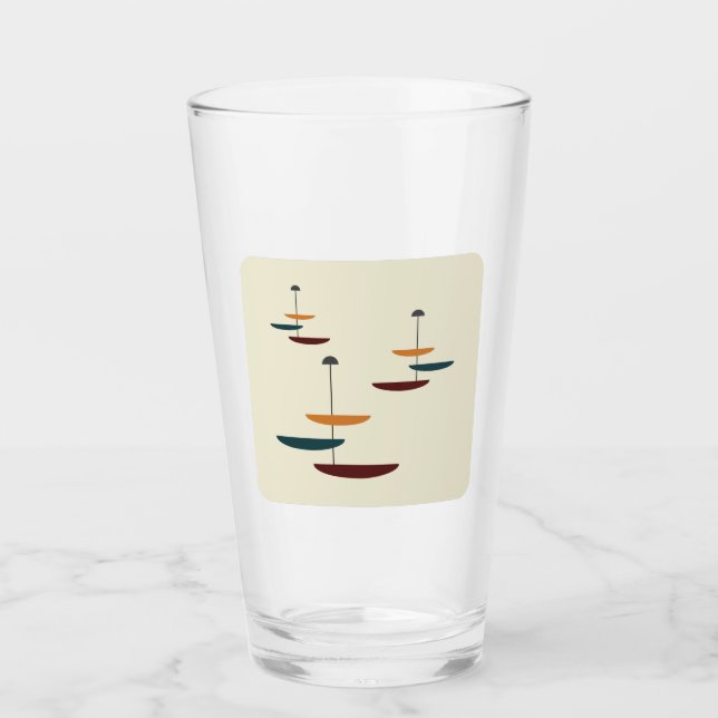 Mid-Century Modern Kitchen Counter Oval Platter Glass (Front)