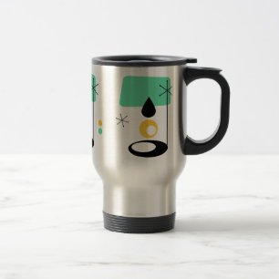 mid century modern lamp design blue gold travel mug