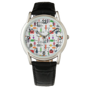 Mid-Century Modern Large Grid Watch