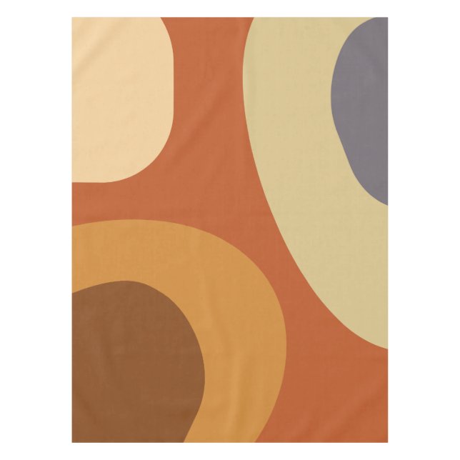 Mid Century Modern Large Shapes Tablecloth (Front)