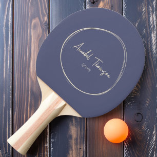 Mid-Century Modern Lavender Breeze with Name Ping Pong Paddle
