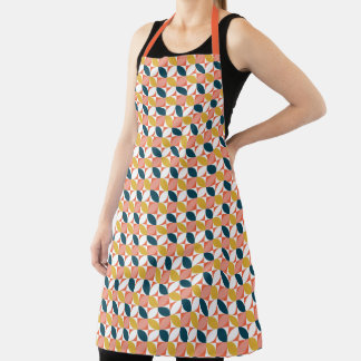 Mid-Century Modern Leaf Pattern Apron