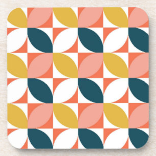 Mid-Century Modern Leaf Pattern Coaster
