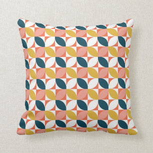 Mid-Century Modern Leaf Pattern Cushion