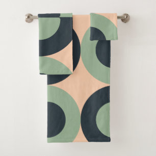 Mid-Century Modern Lemongrass Slate Bath Towel Set