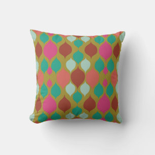 Mid Century Modern Lime Geometric  Cushion