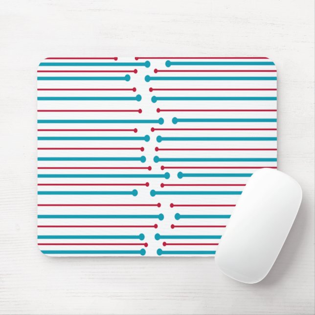 Mid-Century Modern Lines  Mouse Mat (With Mouse)