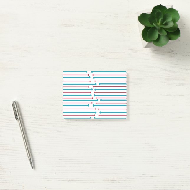 Mid-Century Modern Lines Post-it Notes (Office)