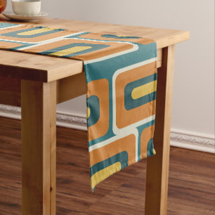 Mid Century Modern Long Rectangles Colourful 1 Short Table Runner