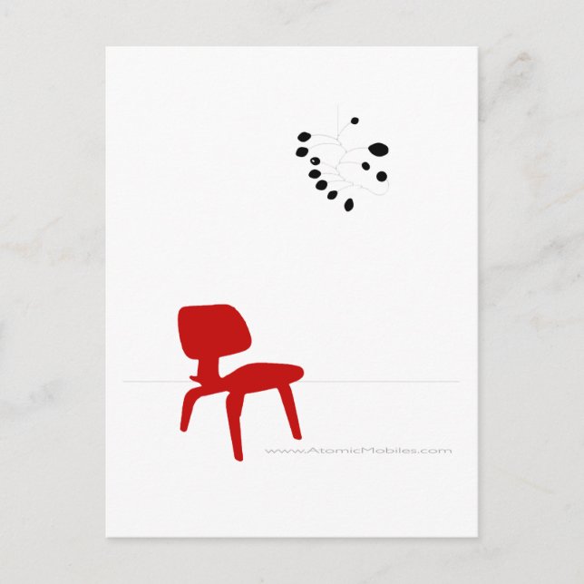 Mid Century Modern Love Postcard (Front)