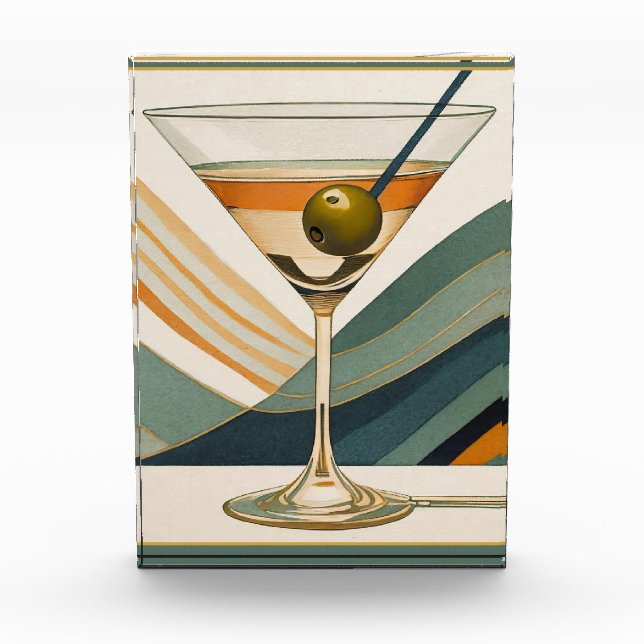 Mid Century Modern Martini Cocktail Hour Photo Block (Front)