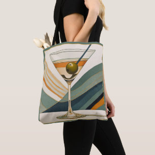 Mid Century Modern Martini Cocktail Hour Tote Bag