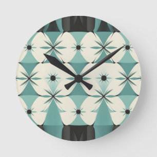 Mid Century Modern MCM Atomic Vintage 1960s Round Clock