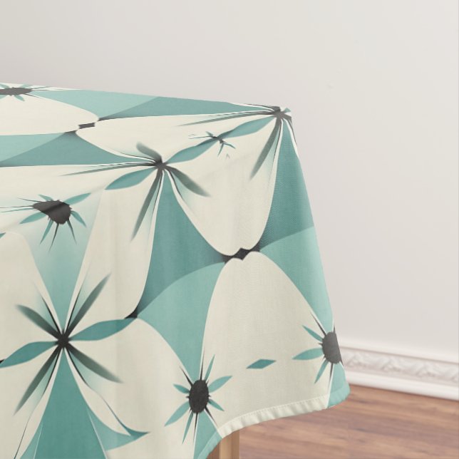 Mid Century Modern MCM Atomic Vintage 1960s  Tablecloth (In Situ)