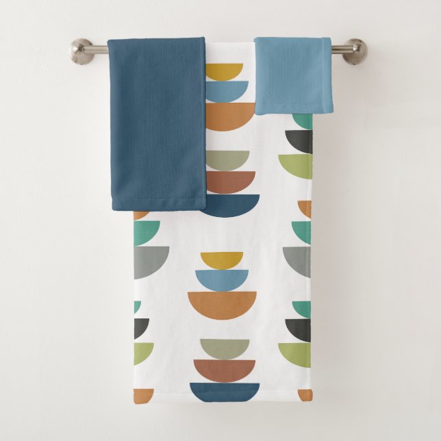 Mid-Century Modern Minimalism  Bath Towel Set (Insitu)