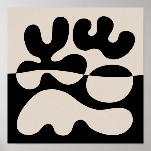 Mid Century Modern Minimalist Abstraction Poster (Front)