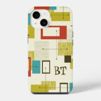 Mid Century Modern Monogram Personalised Retro