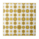 Mid-Century Modern Mustard Gold Geometric Pattern Tile<br><div class="desc">Mid-century modern inspired design featuring vintage pattern of retro golden mustard circles on a white background. Simple, clean modern design. Create your own custom pattern by uploading a new image, or use the "contact this designer" button for help. To create your own patterned design: 1. Select personalise this template. 2....</div>