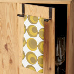 Mid-Century Modern Mustard Gold Retro Geo Pattern  Tea Towel<br><div class="desc">Mid-century modern inspired design featuring a seamless pattern of retro golden mustard circles on a white background. Simple, clean modern design. One design of a coordinating collection. A modern minimalistic twist to a simple vintage pattern, this hand towel will make a stylish modern addition to your kitchen towel collection, home...</div>