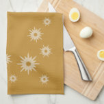 Mid-Century Modern Ochre Gold Starburst Design Tea Towel<br><div class="desc">This simple kitchen towel features a minimalistic clean mid-century modern inspired gold starburst design. An organic starburst design on an ochre gold background. A modern minimalistic twist to a simple vintage pattern, this hand towel will make a stylish modern addition to your kitchen towel collection, home gift for the newlyweds...</div>