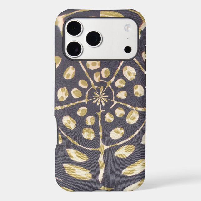 Mid-Century Modern | Olive Green Polka Dot Radial  (Back)