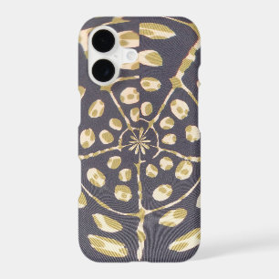 Mid-Century Modern   Olive Green Polka Dot Radial 