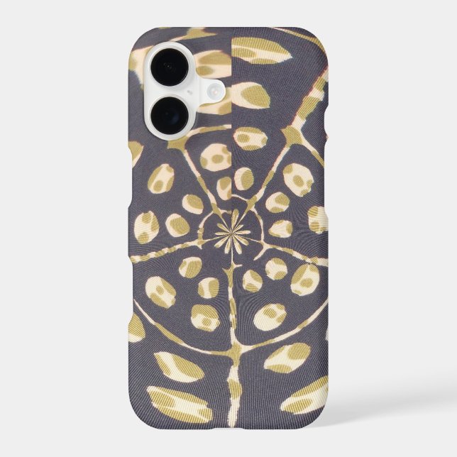 Mid-Century Modern | Olive Green Polka Dot Radial  (Back)