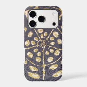 Mid-Century Modern Olive Green Polka Dot Radial