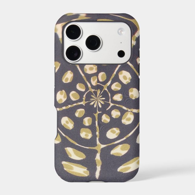 Mid-Century Modern | Olive Green Polka Dot Radial  (Back)
